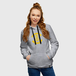 Толстовка-худи хлопковая женская Sons of tardis gallifrey, цвет: меланж — фото 2