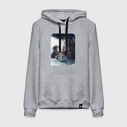 Толстовка-худи хлопковая женская Безработный Рудеус Грейрат, цвет: меланж