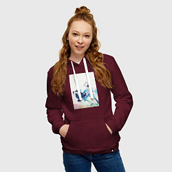 Толстовка-худи хлопковая женская Ванитас Ной Архивист, цвет: меланж-бордовый — фото 2