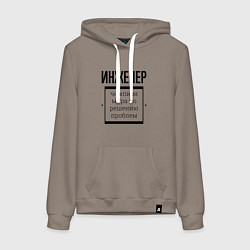 Женская толстовка-худи Инженер чемпион