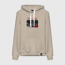 Толстовка-худи хлопковая женская Depeche Mode - Live memento mori, цвет: миндальный