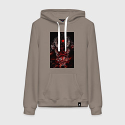 Толстовка-худи хлопковая женская Убийца гоблинов рыцарь, цвет: утренний латте