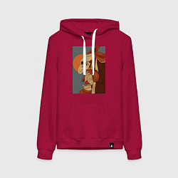 Толстовка-худи хлопковая женская Невеста чародея Элиас Эйнсворт Могущественный чаро, цвет: маджента