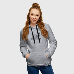 Толстовка-худи хлопковая женская Джипу все равно где ехать, цвет: меланж — фото 2