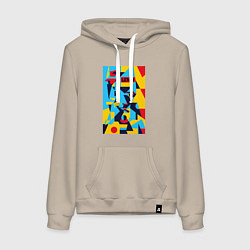 Женская толстовка-худи Владимир Ленин - кубизм