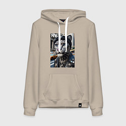 Женская толстовка-худи Леопард панк из Нью-Йорка - нейросеть