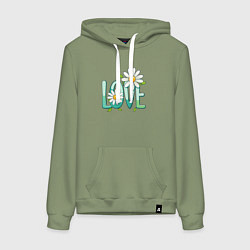 Женская толстовка-худи Любовь и ромашки