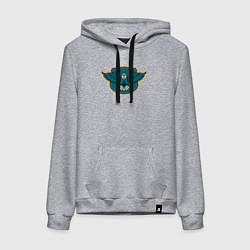 Толстовка-худи хлопковая женская Eagle stars, цвет: меланж