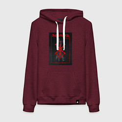 Толстовка-худи хлопковая женская Berserk volume 1, цвет: меланж-бордовый