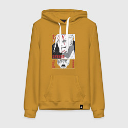 Толстовка-худи хлопковая женская Токийские мстители Кен Рюгуджи Такемичи Ханагаки, цвет: горчичный