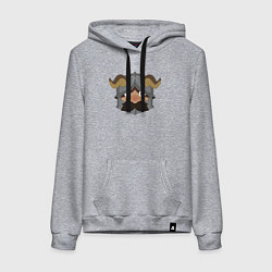 Толстовка-худи хлопковая женская Сенши - подземелье вкусностей, цвет: меланж