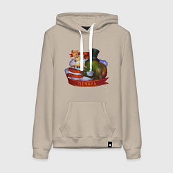 Женская толстовка-худи Мудрость и Печаль - Сэр Троглодит