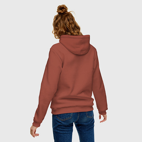 Женская толстовка-худи C2H5OH - праздник к нам приходит / Кирпичный – фото 4