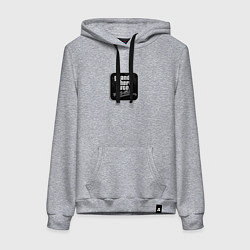Толстовка-худи хлопковая женская GTA logo black, цвет: меланж