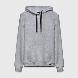 Толстовка-худи хлопковая женская Мы русские с нами Бог малый КЦК желтый, цвет: меланж