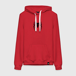 Женская толстовка-худи Черная эмблема Человека-паука