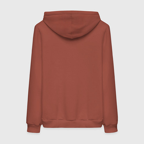 Женская толстовка-худи Жена риэлтора на темном / Кирпичный – фото 2