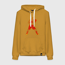 Женская толстовка-худи Боксер хохлома