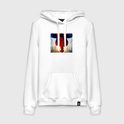 Толстовка-худи хлопковая женская Новый человек паук, цвет: белый