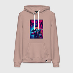 Женская толстовка-худи Counter Strike go - neon glow