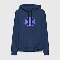 Толстовка-худи хлопковая женская Markus - Warhammer, цвет: тёмно-синий