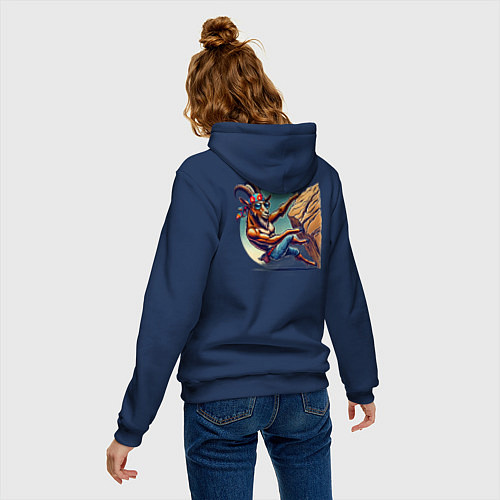 Женская толстовка-худи Безумный горный / Тёмно-синий – фото 4