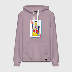 Толстовка-худи хлопковая женская Король Гомер, цвет: сиреневый