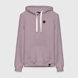 Толстовка-худи хлопковая женская Мотострелковые войска: шеврон без текста, цвет: сиреневый