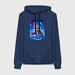 Женская толстовка-худи Барт Симпсон - киберпанк