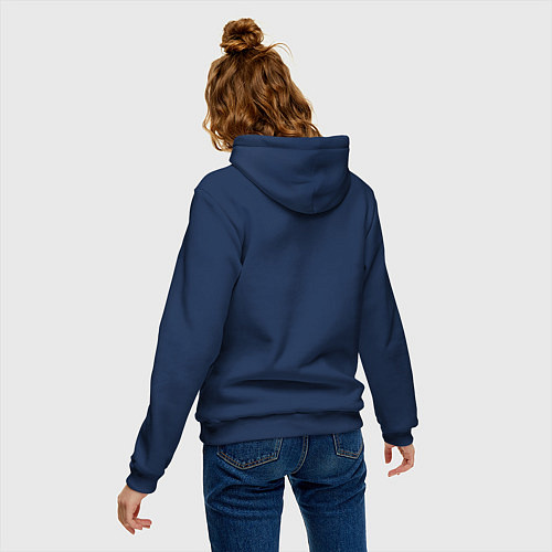 Женская толстовка-худи Аниматроники из Five Nights at Freddys / Тёмно-синий – фото 4
