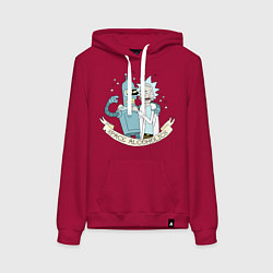 Женская толстовка-худи Bander and Rick - space alcoholics