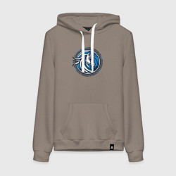 Толстовка-худи хлопковая женская Mavericks NBA, цвет: утренний латте