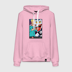 Толстовка-худи хлопковая женская Ghostbusters - Egon and goblin, цвет: светло-розовый