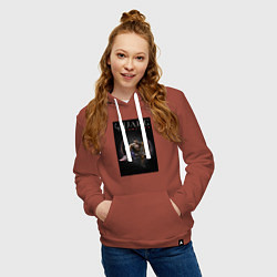 Толстовка-худи хлопковая женская Quake champions Anarki, цвет: кирпичный — фото 2
