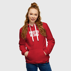 Толстовка-худи хлопковая женская Потерянный мир, цвет: красный — фото 2