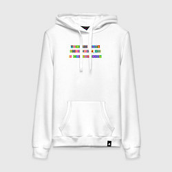 Толстовка-худи хлопковая женская Старание душнилы, цвет: белый