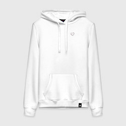 Толстовка-худи хлопковая женская Sancta sanctorum, цвет: белый