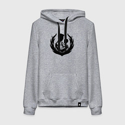 Толстовка-худи хлопковая женская Педиатр с ребенком, цвет: меланж