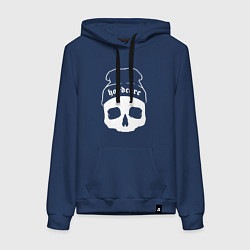 Толстовка-худи хлопковая женская Skull hardcore, цвет: тёмно-синий