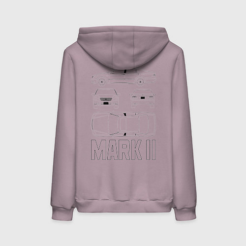 Женская толстовка-худи MARK II схема / Сиреневый – фото 2