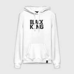 Толстовка-худи хлопковая женская Black king, цвет: белый