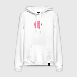Толстовка-худи хлопковая женская Первородный грех Такопи, цвет: белый