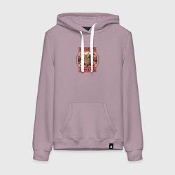 Толстовка-худи хлопковая женская Рысь-Гомель, цвет: сиреневый