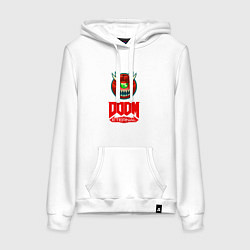 Женская толстовка-худи Doom eternal logo