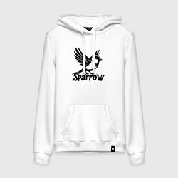 Женская толстовка-худи Летящий воробей
