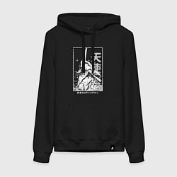 Толстовка-худи хлопковая женская Evangelion - berserk, цвет: черный