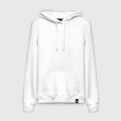 Толстовка-худи хлопковая женская Я же учитель, цвет: белый