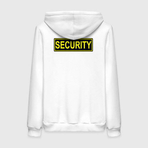Женская толстовка-худи Security охрана / Белый – фото 2