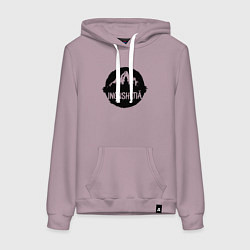 Толстовка-худи хлопковая женская Ингушетия в стиле стрит-арт, цвет: сиреневый