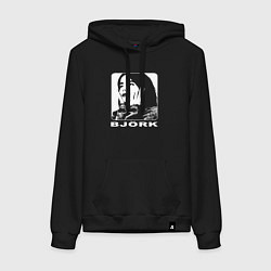 Толстовка-худи хлопковая женская Bjork, цвет: черный